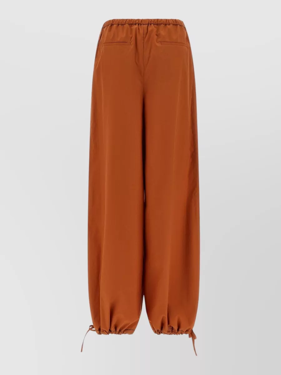 Marni Cotton Wide-Leg Draped Track Pants
