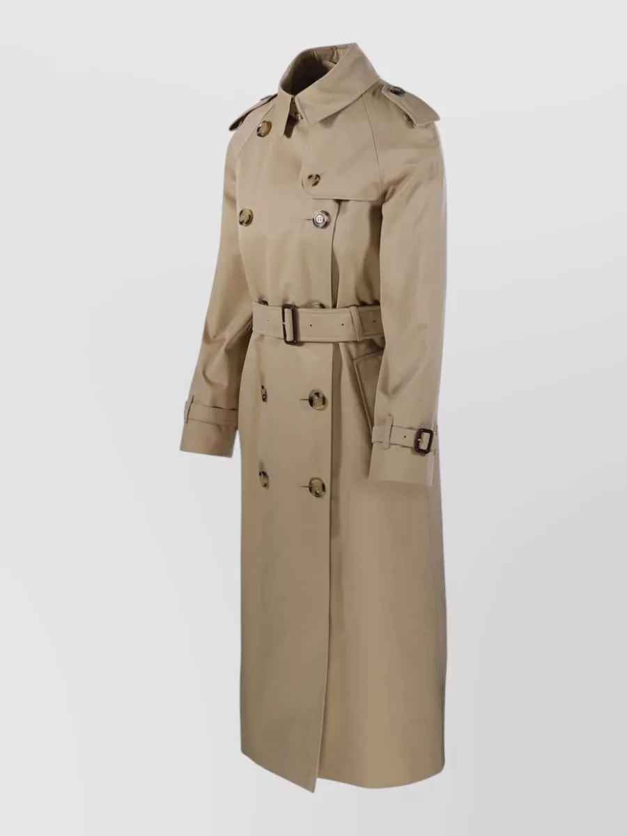 Burberry Cotton Long Double-Breasted Trench Coat
