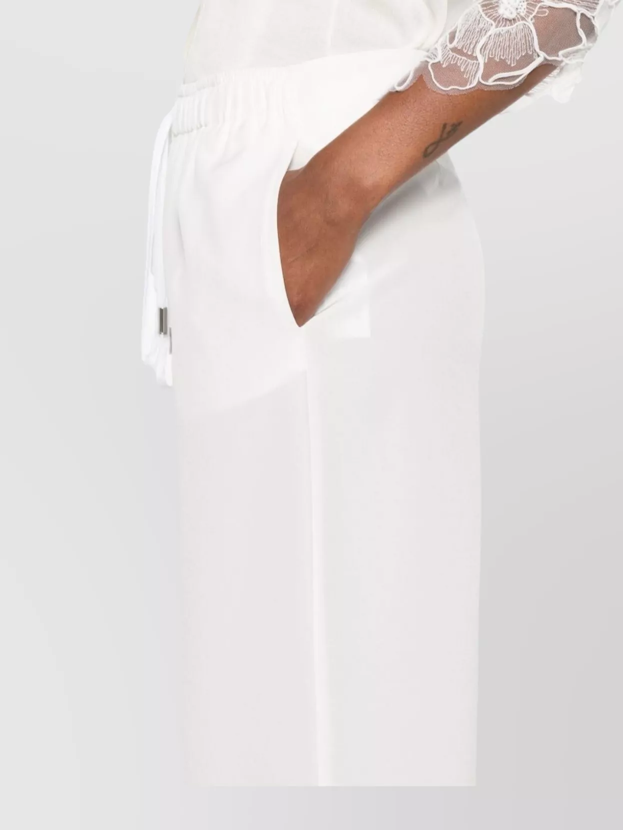 Ermanno Scervino Silk Trousers Luxe Wide-Leg Design