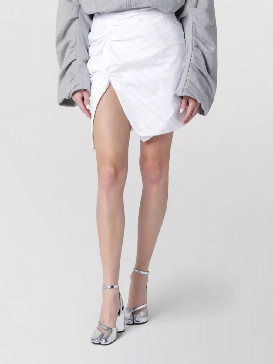 Vivienne Westwood striped gathered asymmetric mini skirt