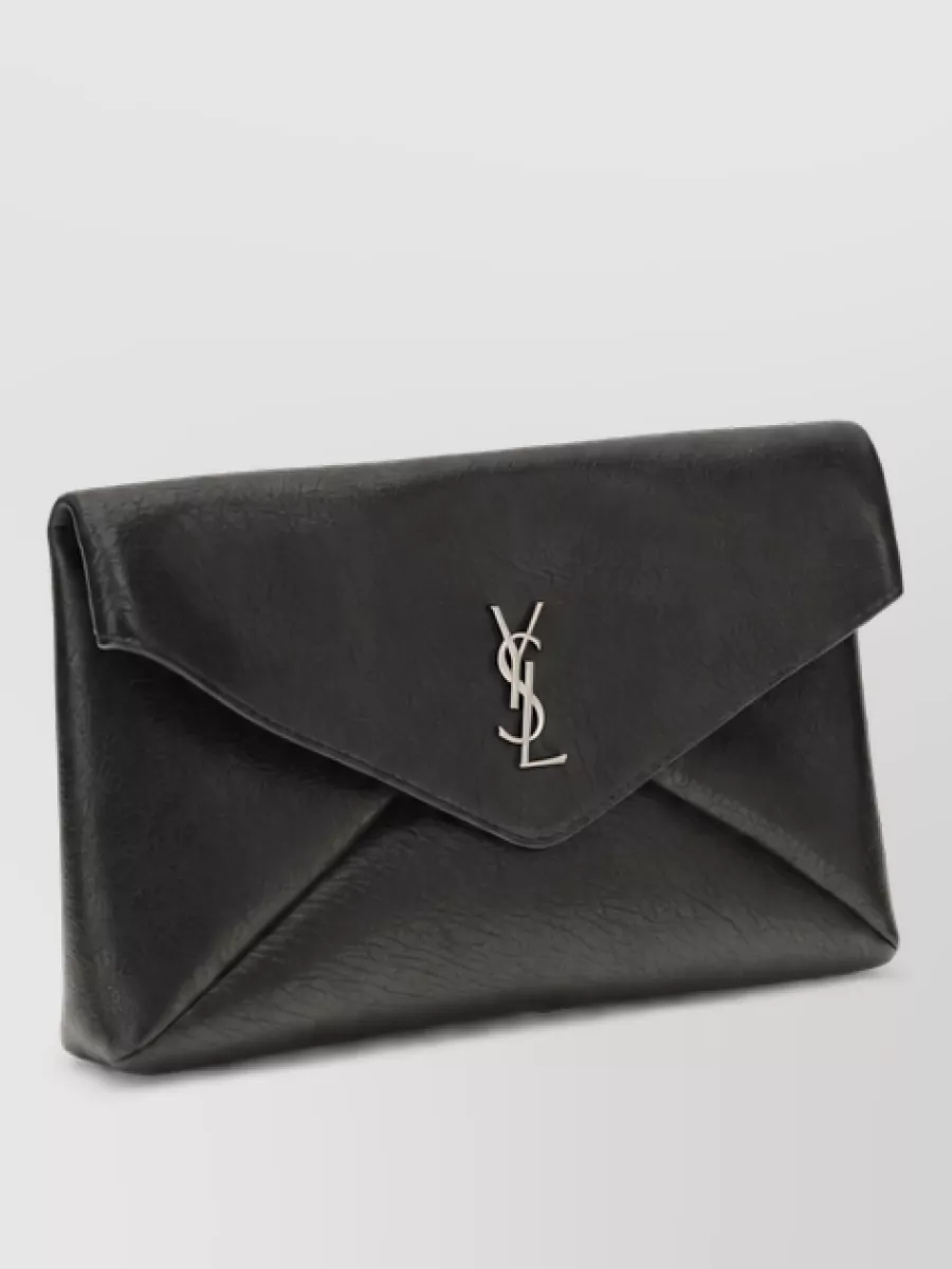 Saint Laurent leather envelope clutch bag