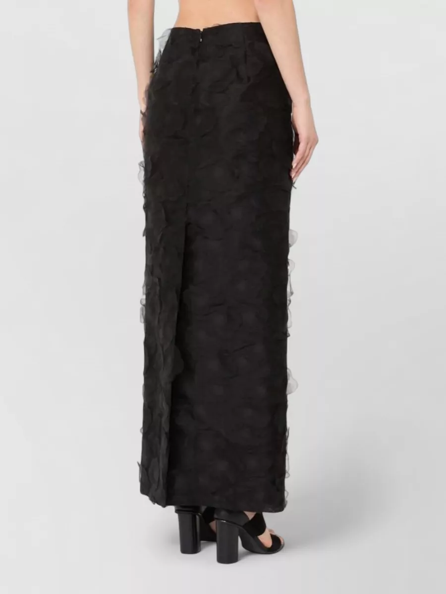 Max Mara Silk Jacquard Midi Skirt
