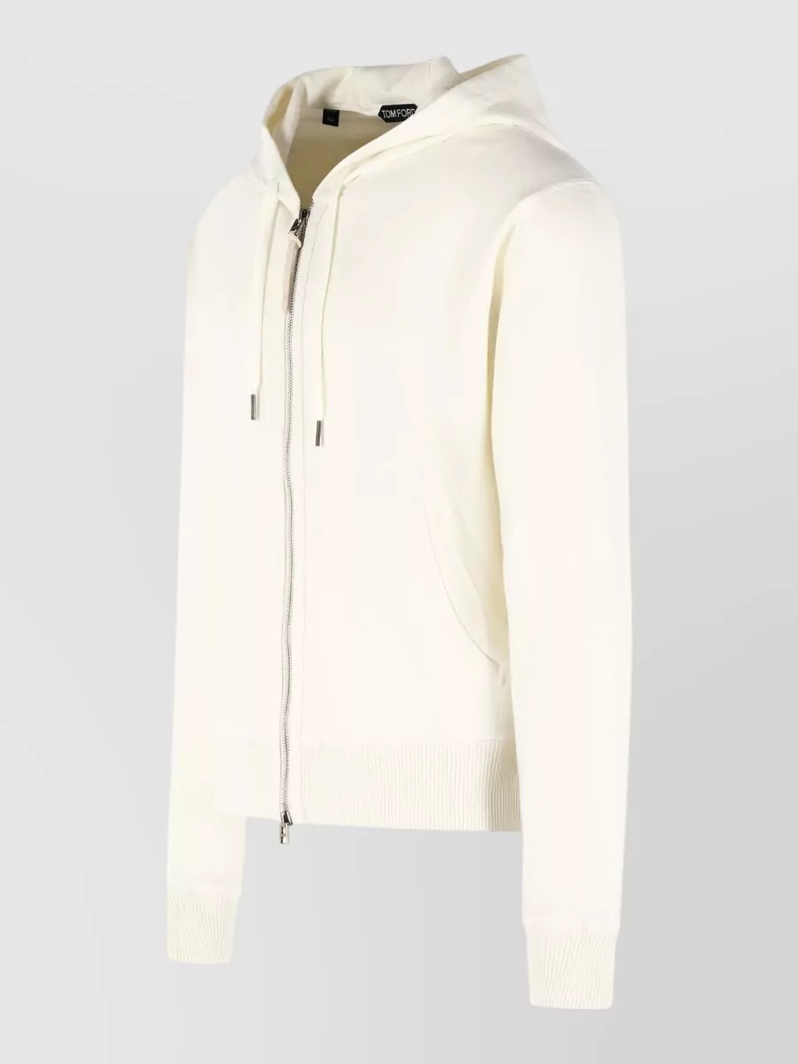 Tom Ford Cashmere Hooded Sweater Ribbed Cuffs Hem