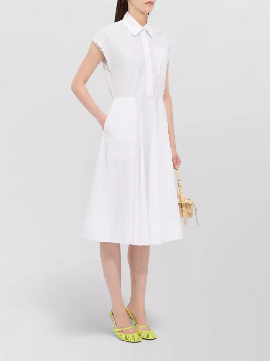 Msgm Cotton Midi Dress