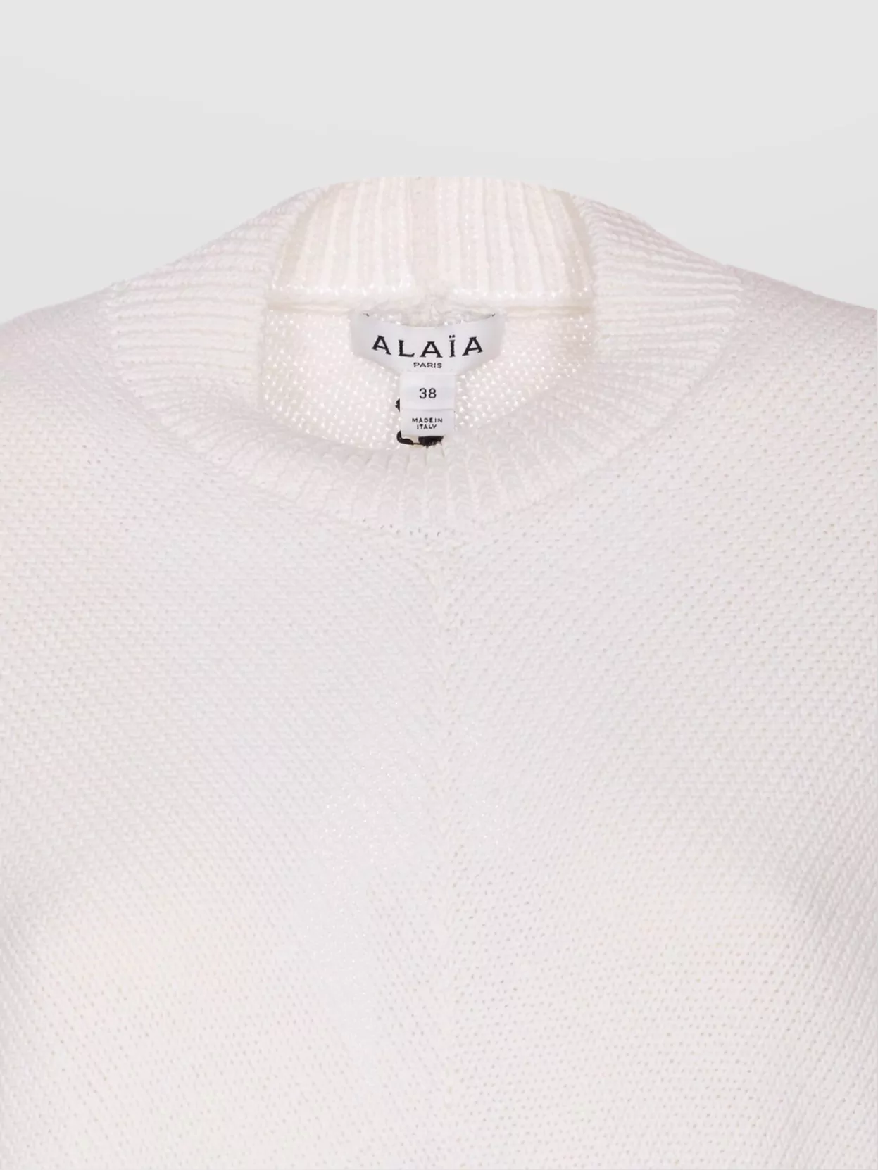 Alaïa Open Back Knit Crewneck Sweater