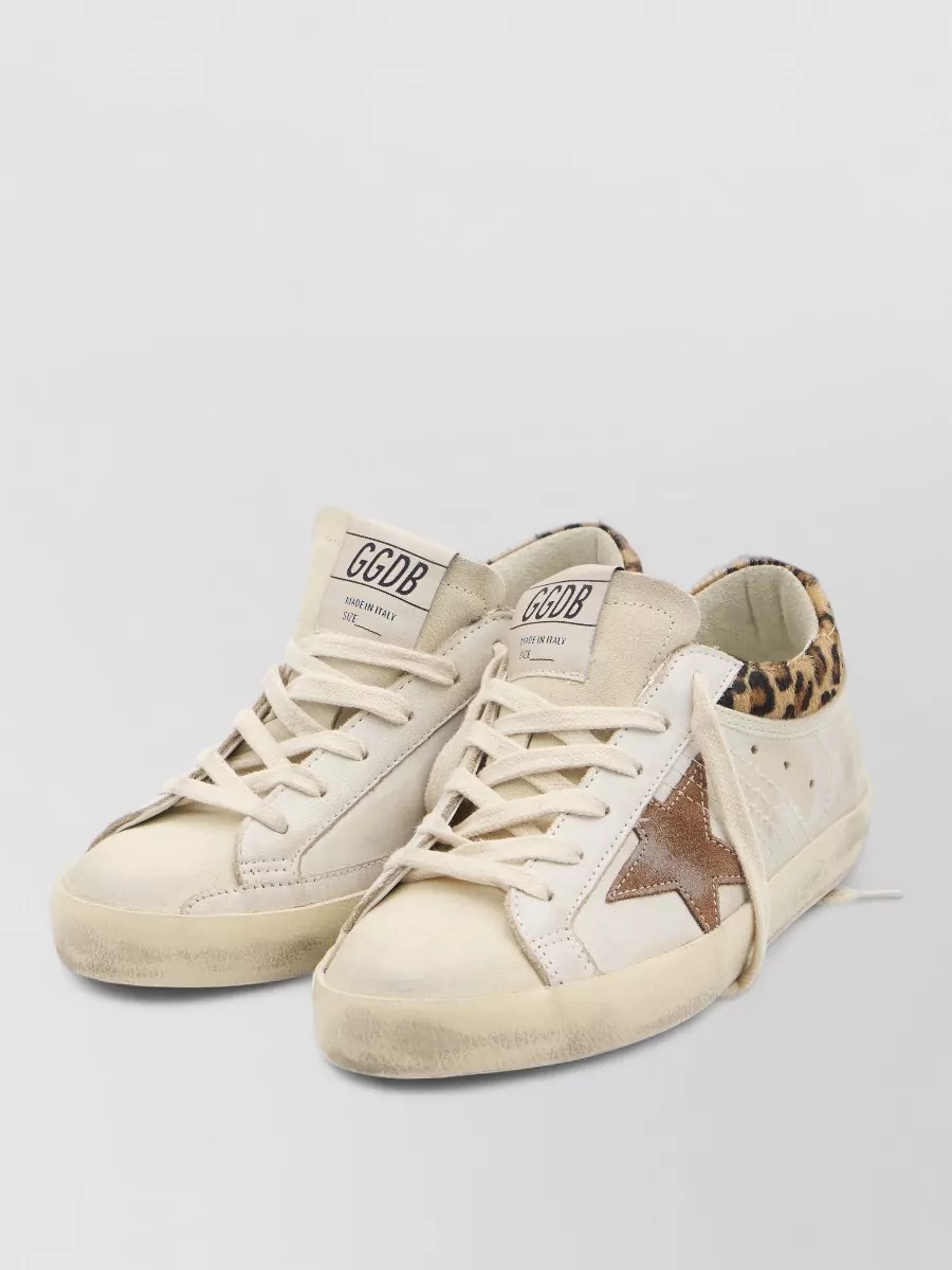 Golden Goose Star Suede Detail Sneakers Worn Finish