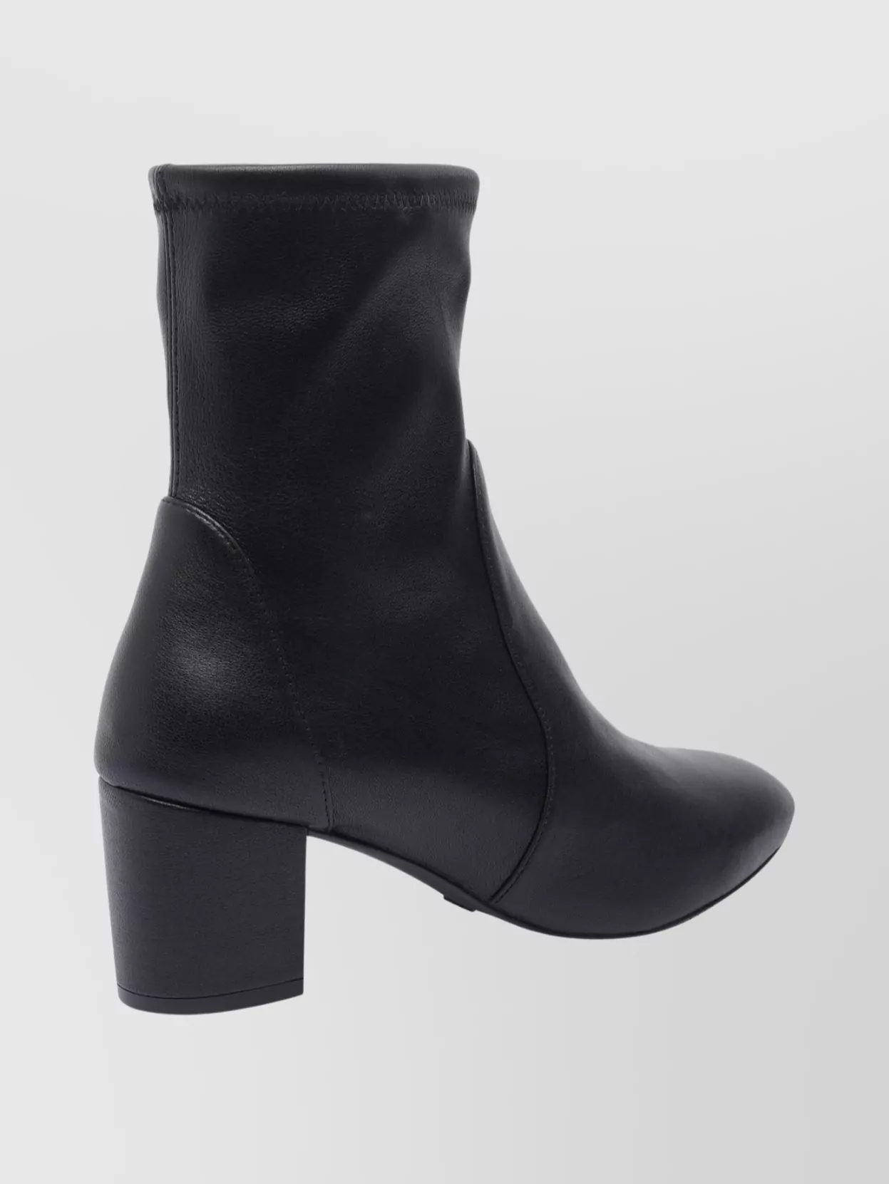 Stuart Weitzman Yuliana Stretch Leather Ankle Booties In Black