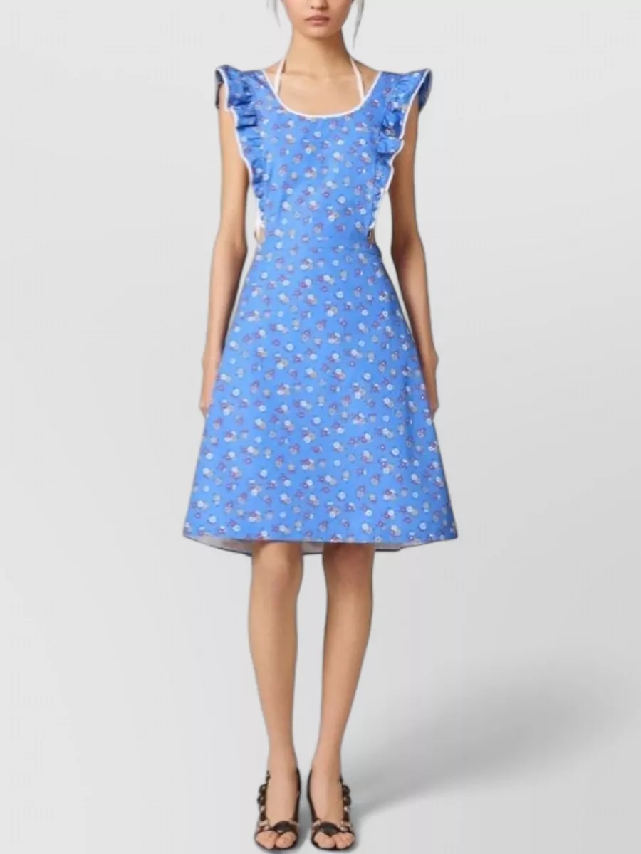 Miu Miu printed cotton midi dress