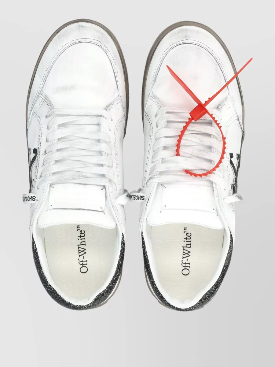 Off-White Low Profile Sneaker Round Toe Contrast Sole
