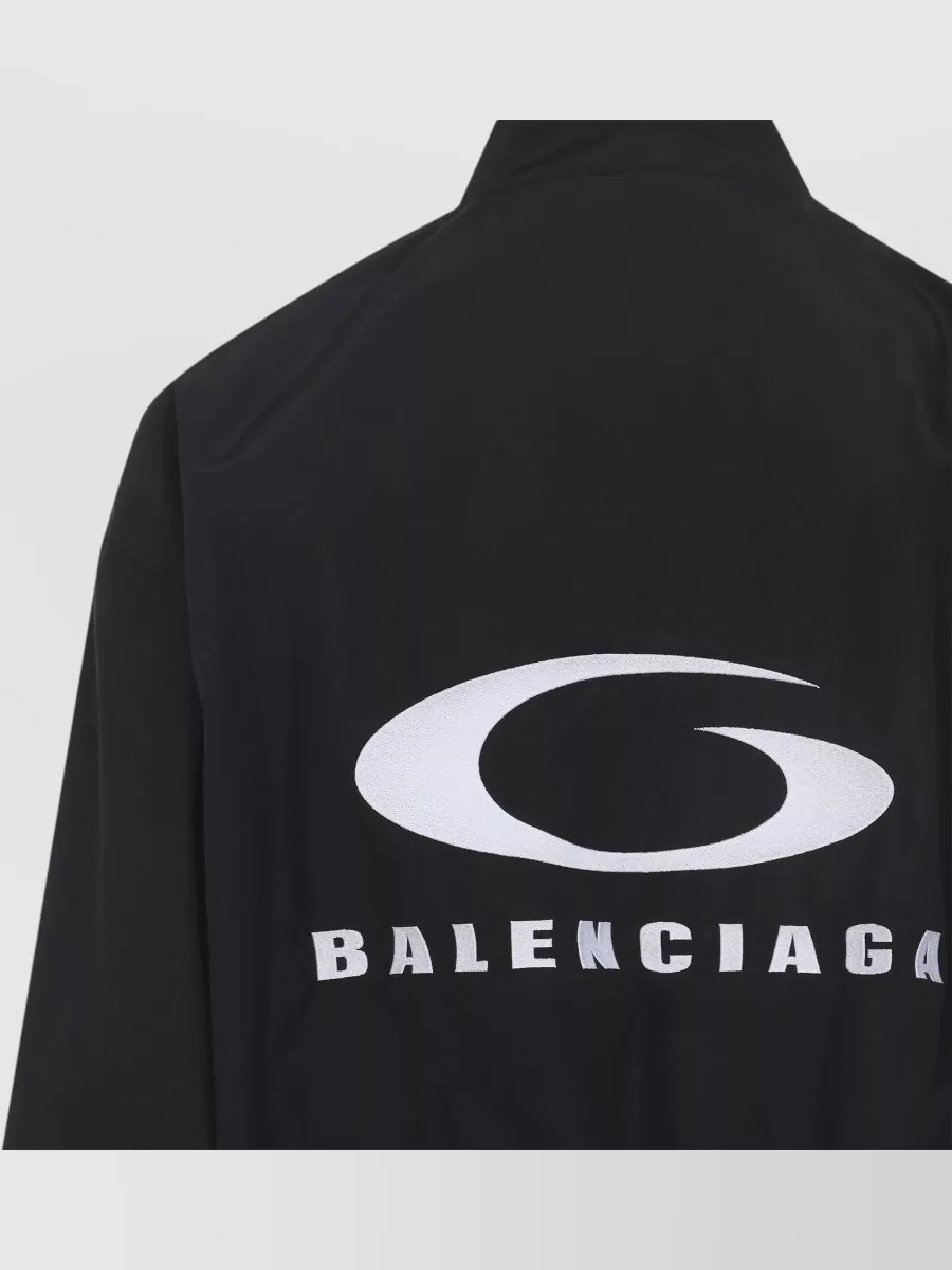 Balenciaga High Collar Jacket Elastic Cuffs Hem