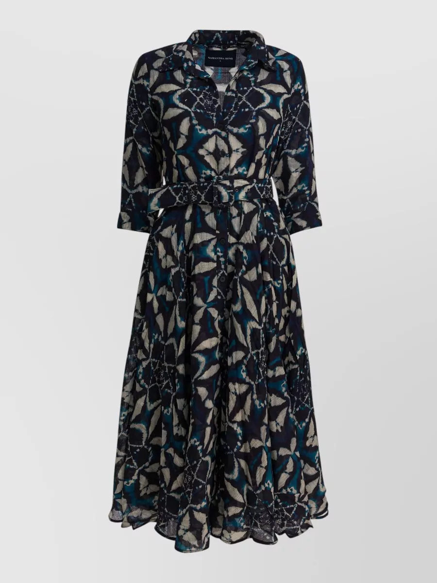 Samantha Sung wool printed midi dress