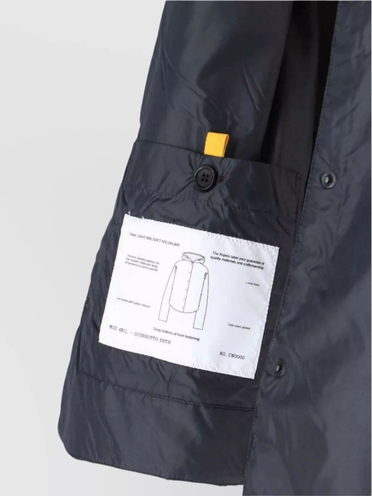 Aspesi Relaxed Fit Jacket With Hood And Slits