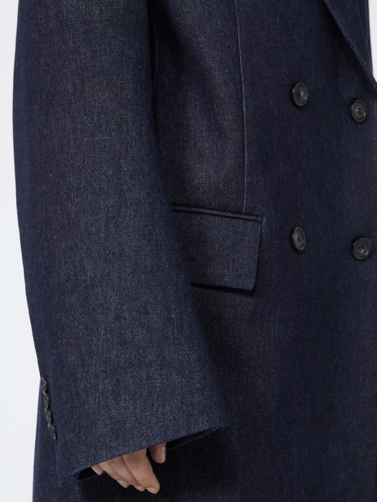 Sportmax Oversized Denim Blazer Flap Pockets