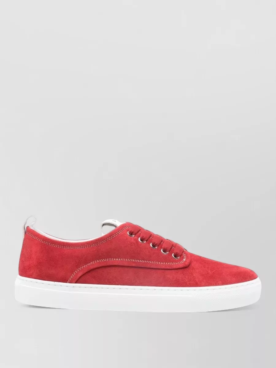 Givenchy Low Top Sneakers Suede Round Toe Rubber