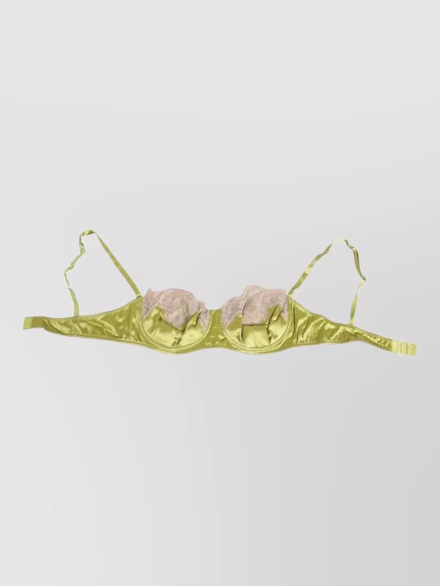 Dolce&Gabbana Silk satin lace padded balconette bra