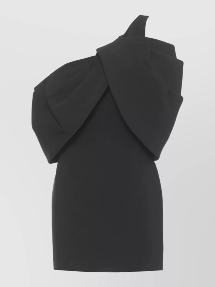 Solace London draped one-shoulder mini dress