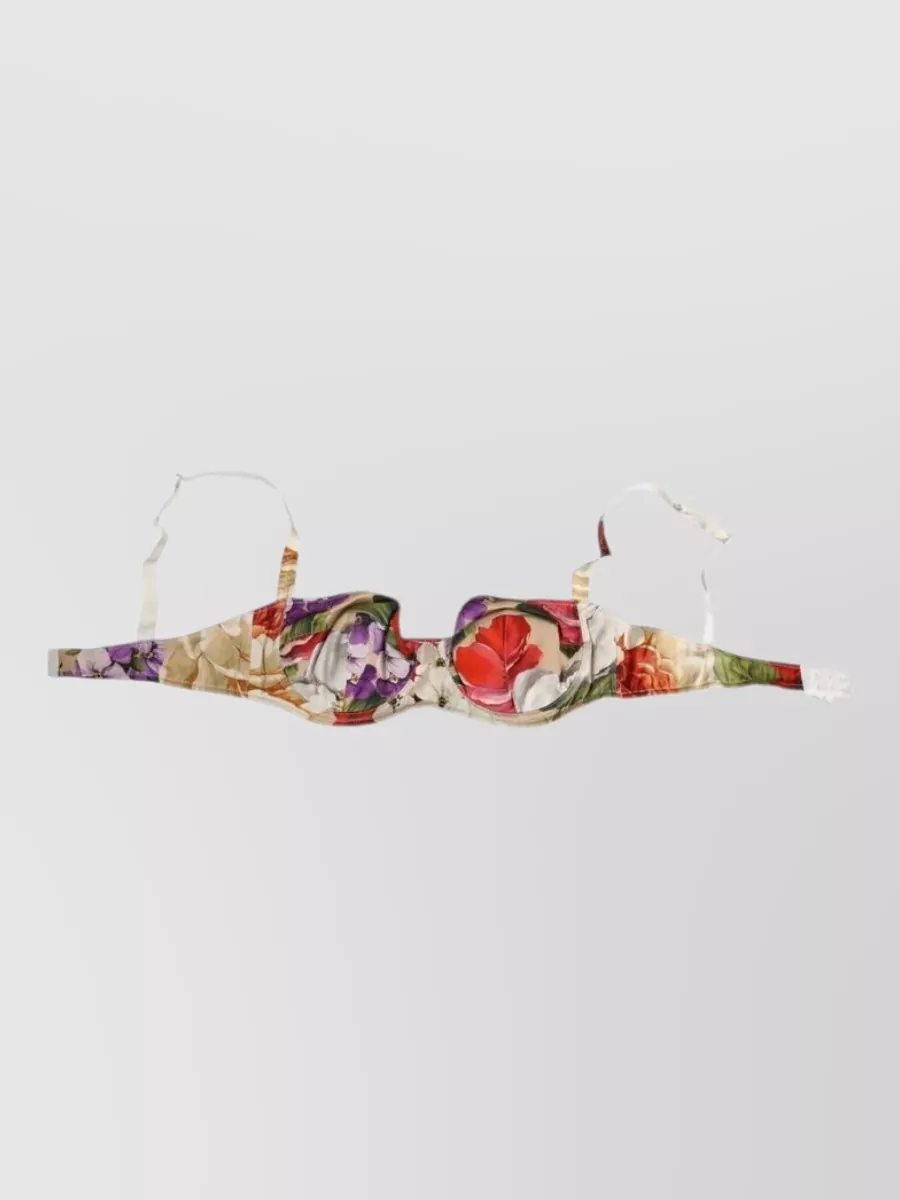 Dolce&Gabbana floral print balconette bra