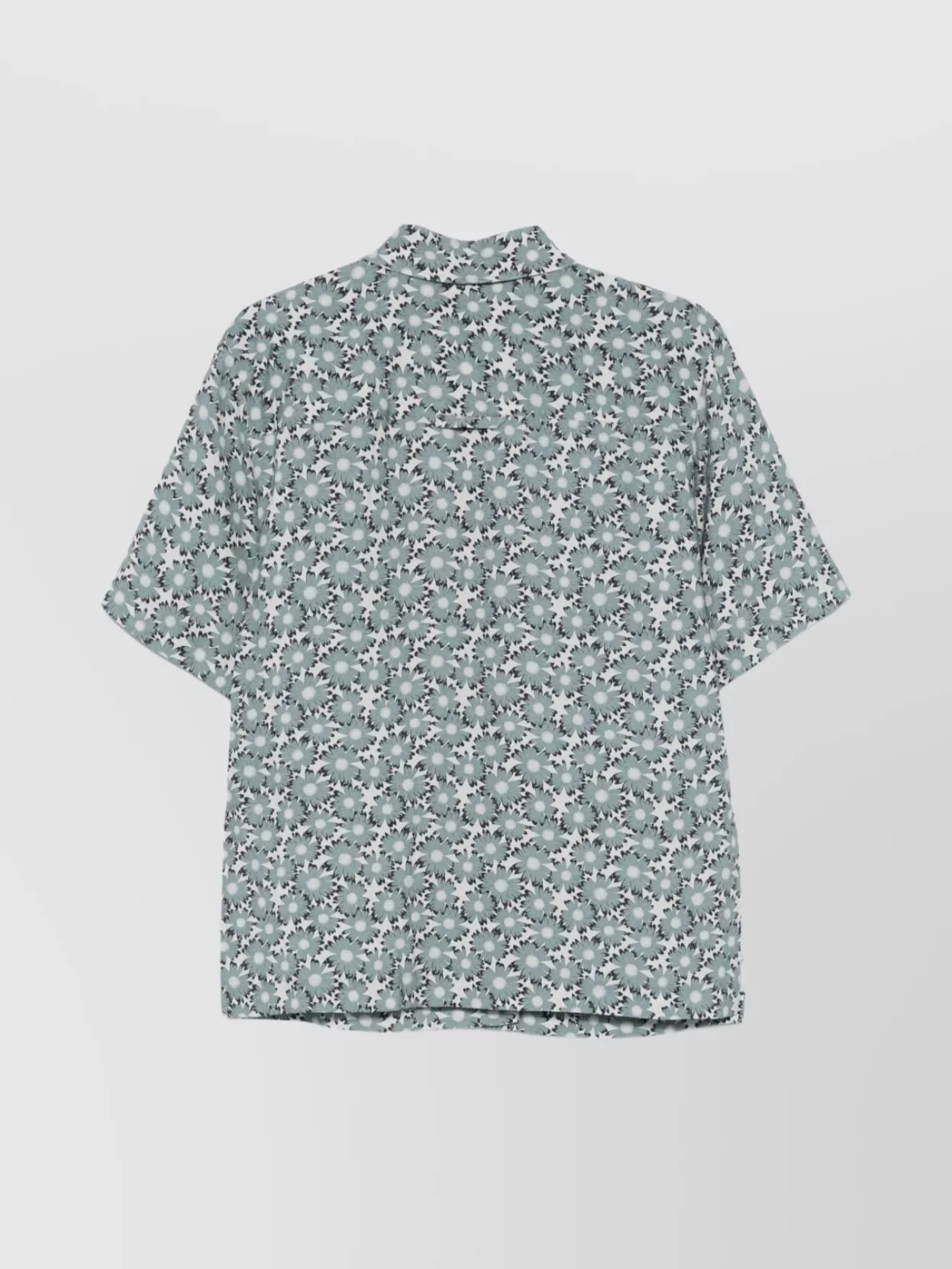 Shop Emporio Armani Linen Blend Shirt All-over Print