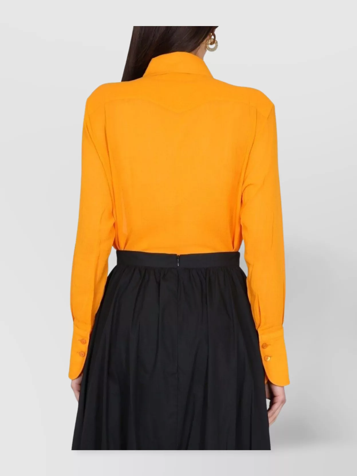 Patou Sheer Shirt Claudine Collar