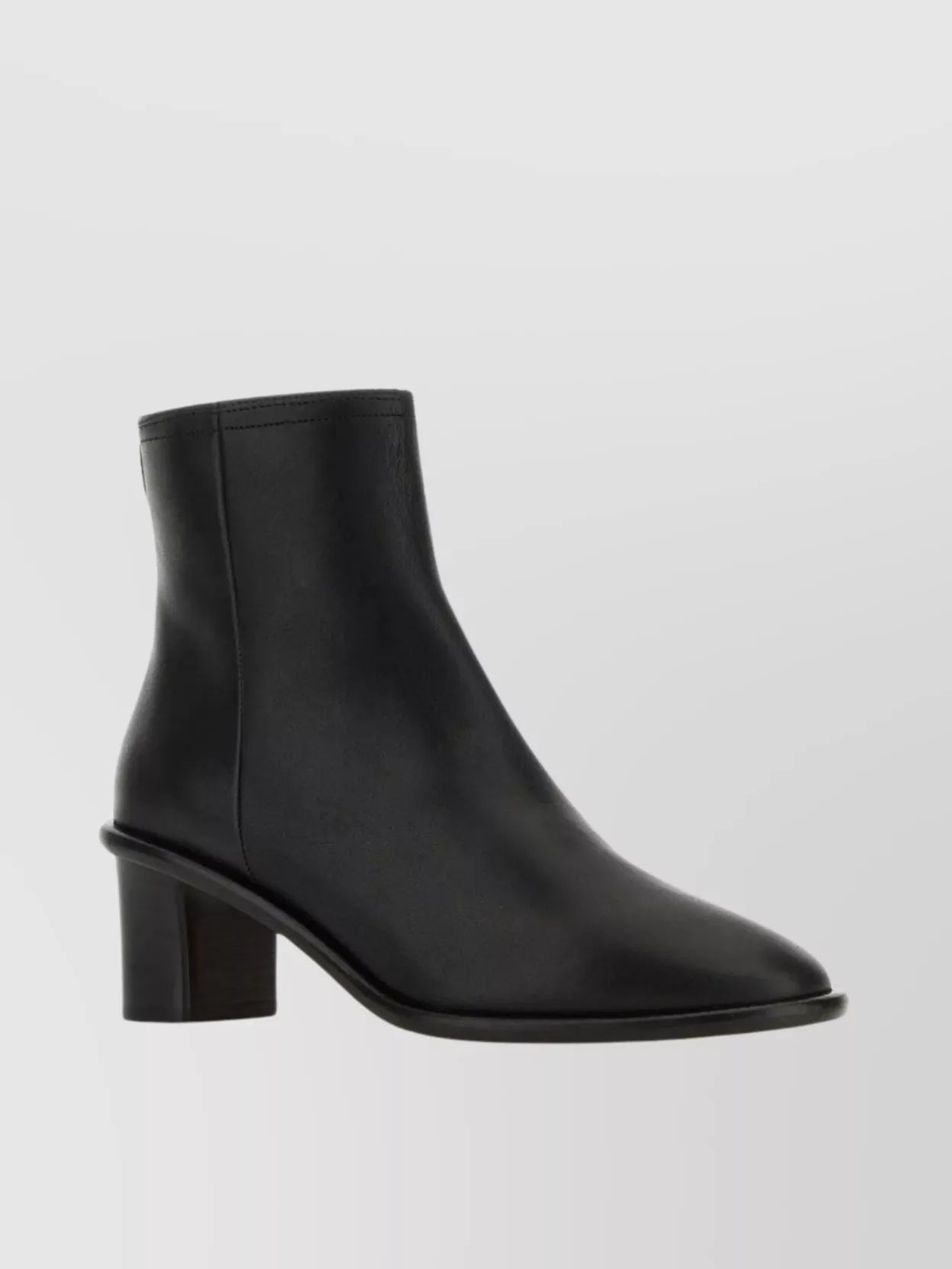 Shop Isabel Marant Pebble Leather Block Heel Booties In Black