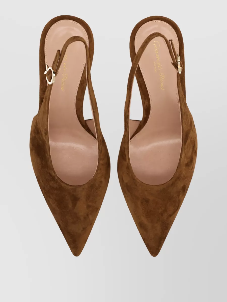 Gianvito Rossi Suede Leather Mules