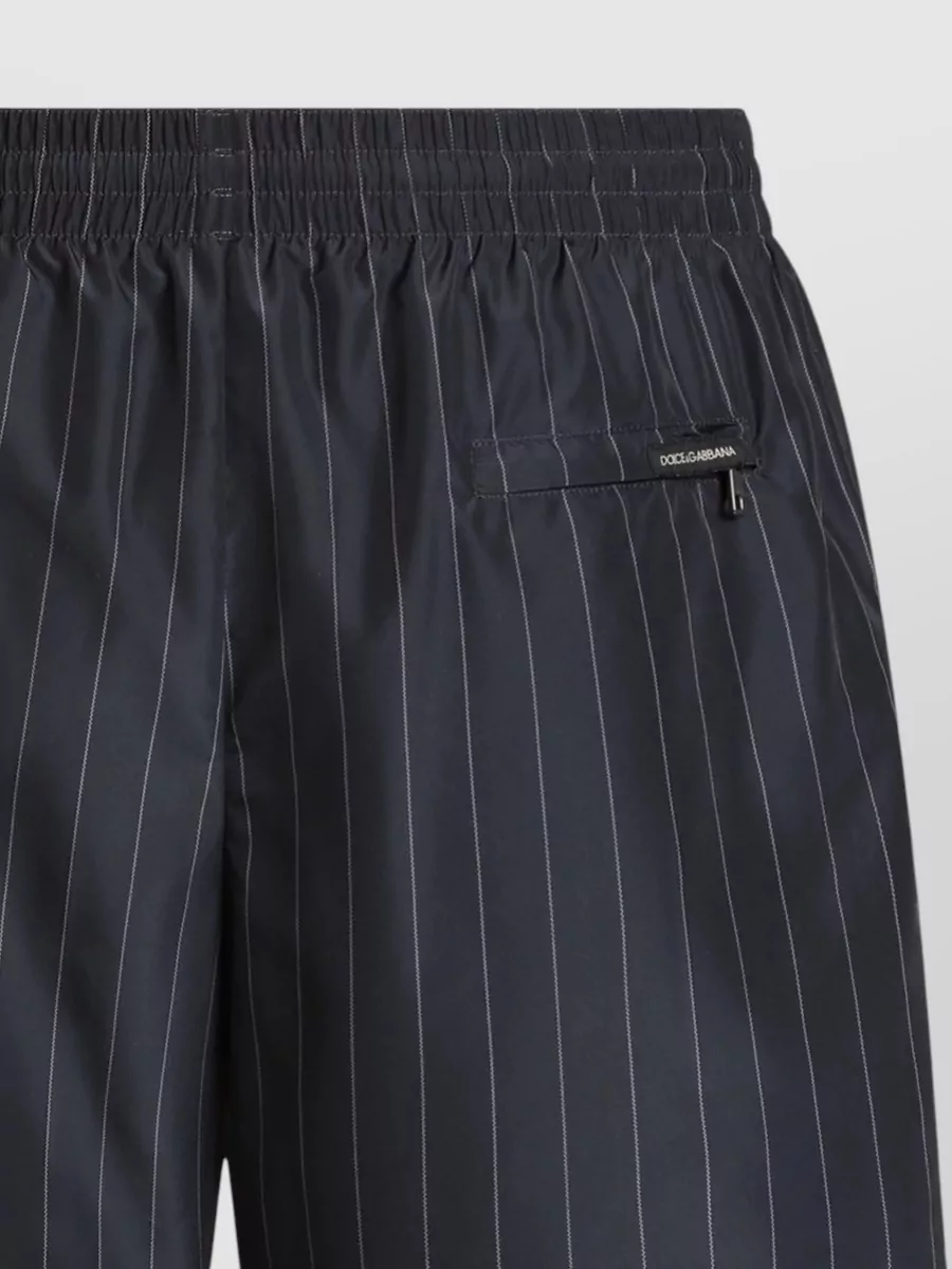 Dolce&Gabbana Striped Mid-Length Swim Shorts