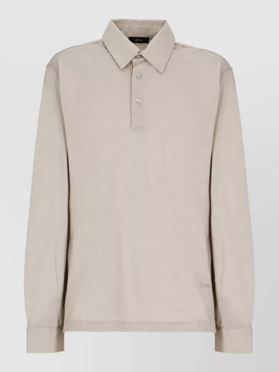 Herno wool long-sleeve polo shirt