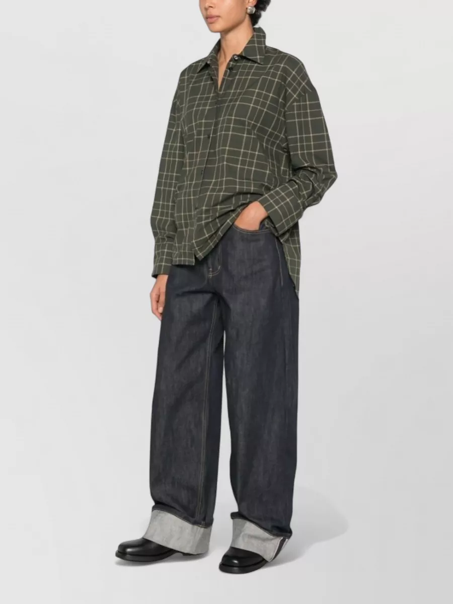 Totême Checked Cotton Long-Sleeve Shirt