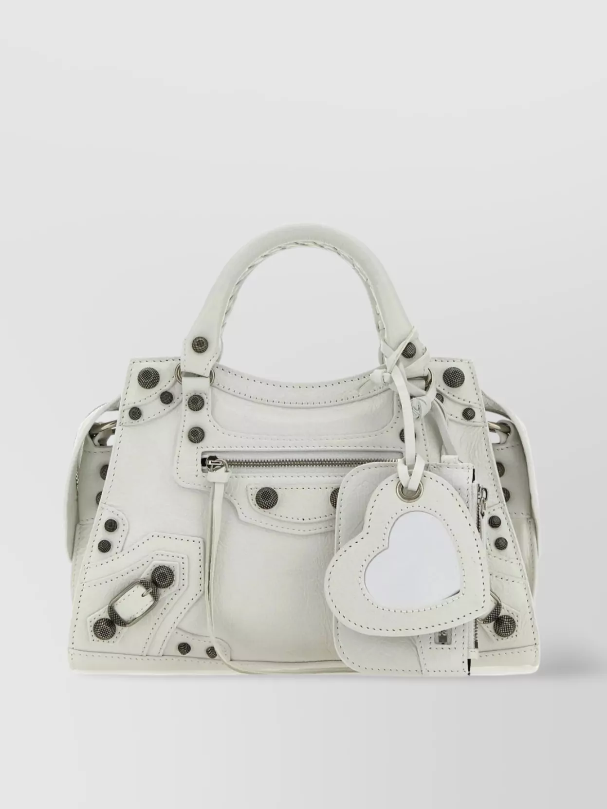 Shop Balenciaga Nappa Leather Neo Cagole Xs Bag In White