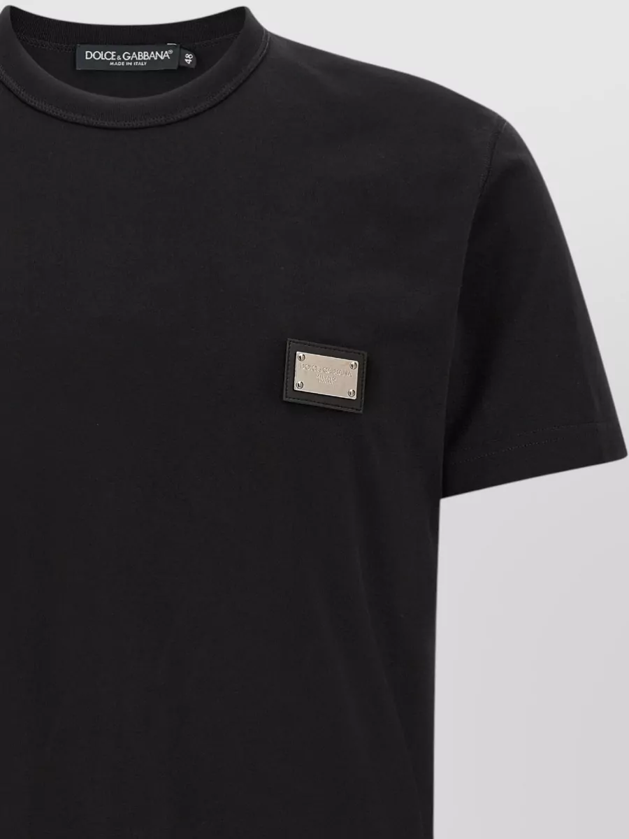 Dolce&Gabbana Cotton Logo-Patch Short-Sleeve T-Shirt
