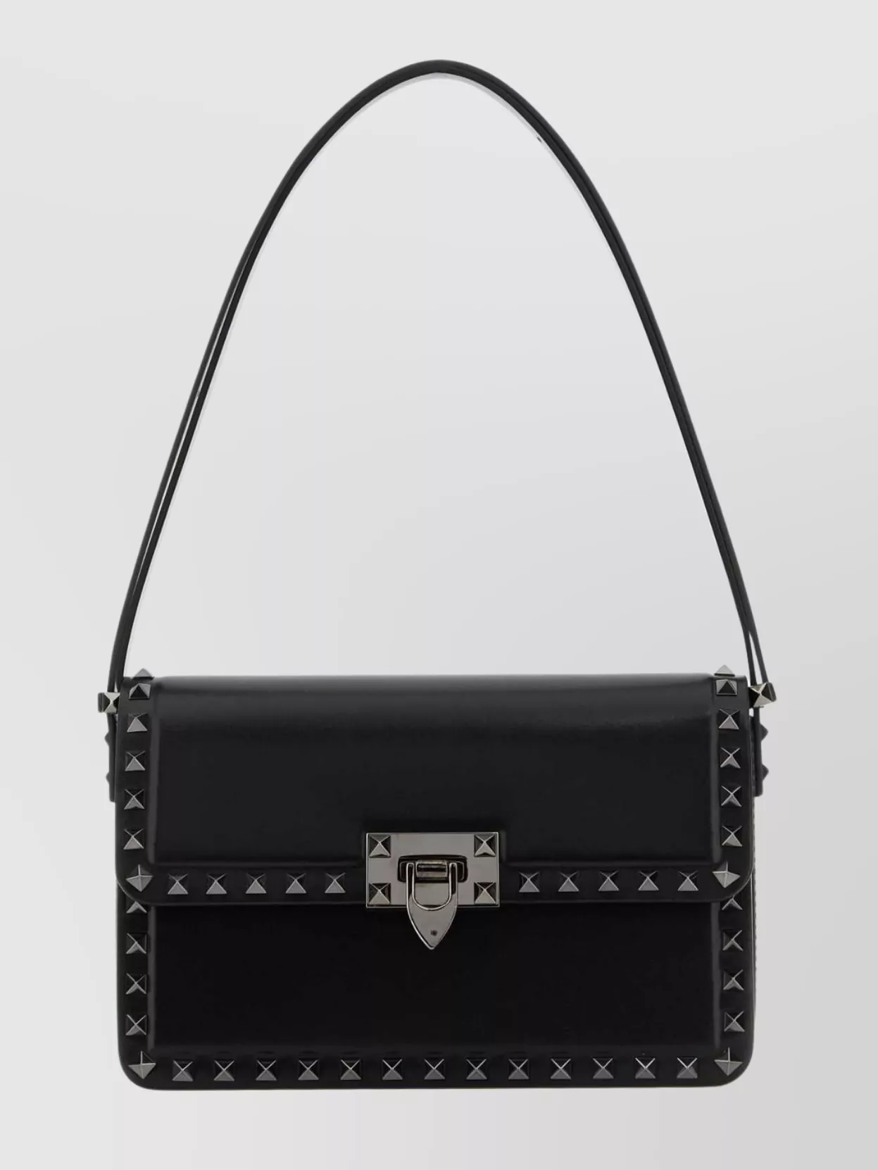 Shop Valentino Leather Stud23 Bag With Chain Strap