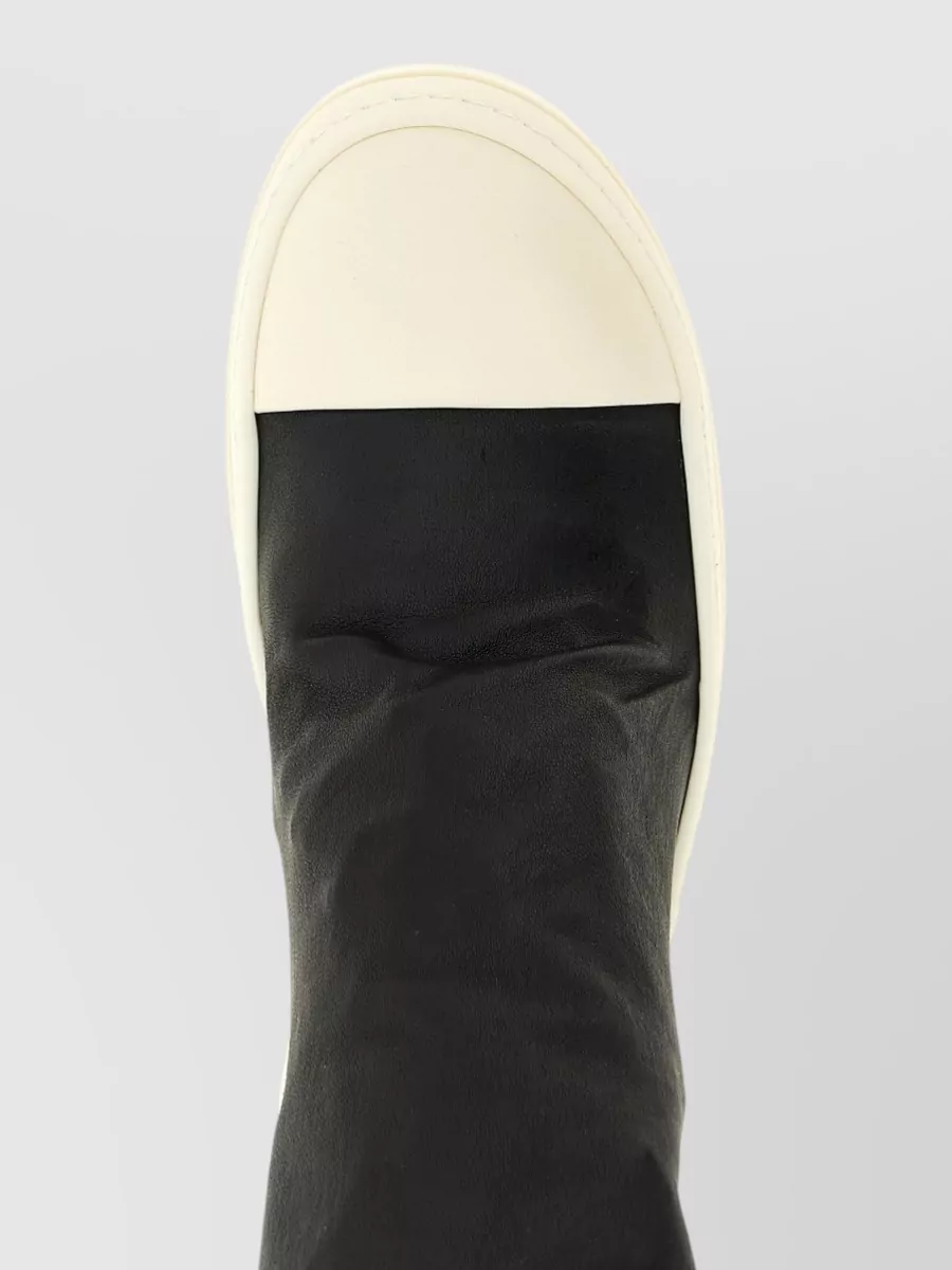 Rick Owens Leather High-Top Sneakers