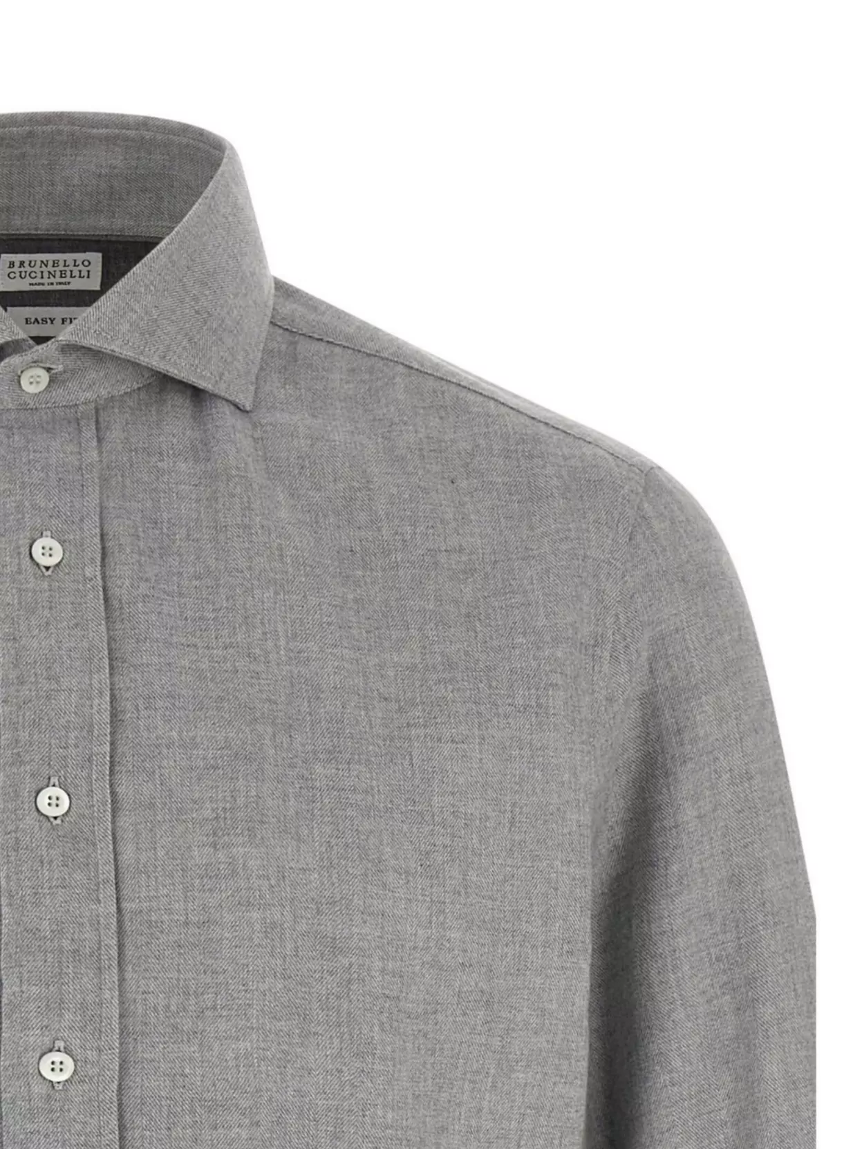 Brunello Cucinelli Long Sleeve Button-Down Collar Cotton Shirt