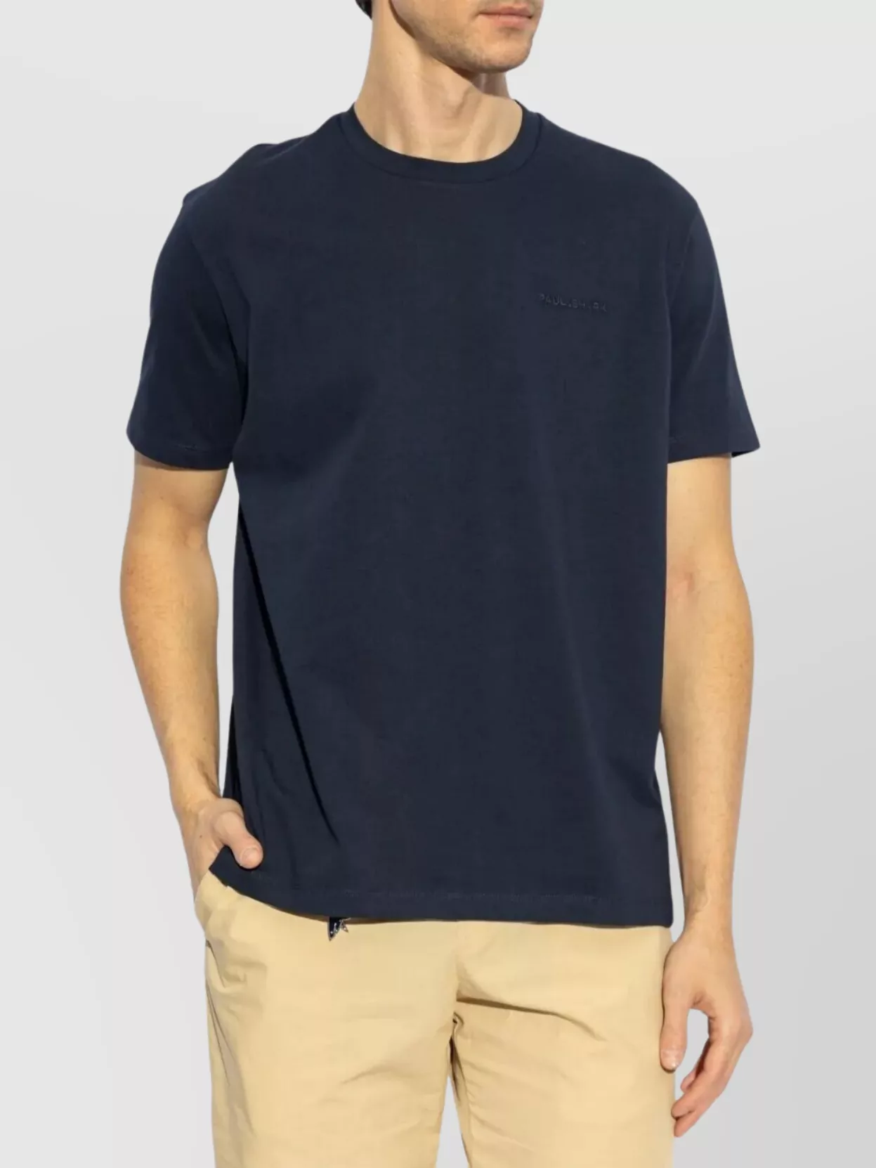 Paul & Shark Embroidered Logo Cotton Crew Neck T-Shirt