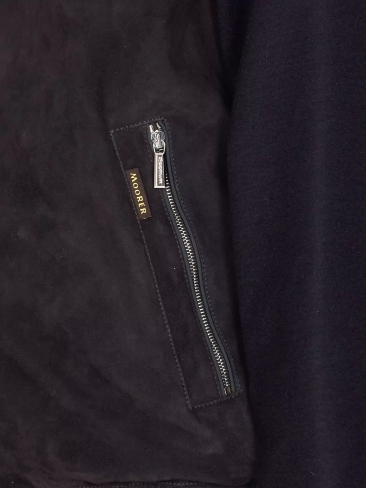 Moorer High Neck Velvet Effect Zip Jacket