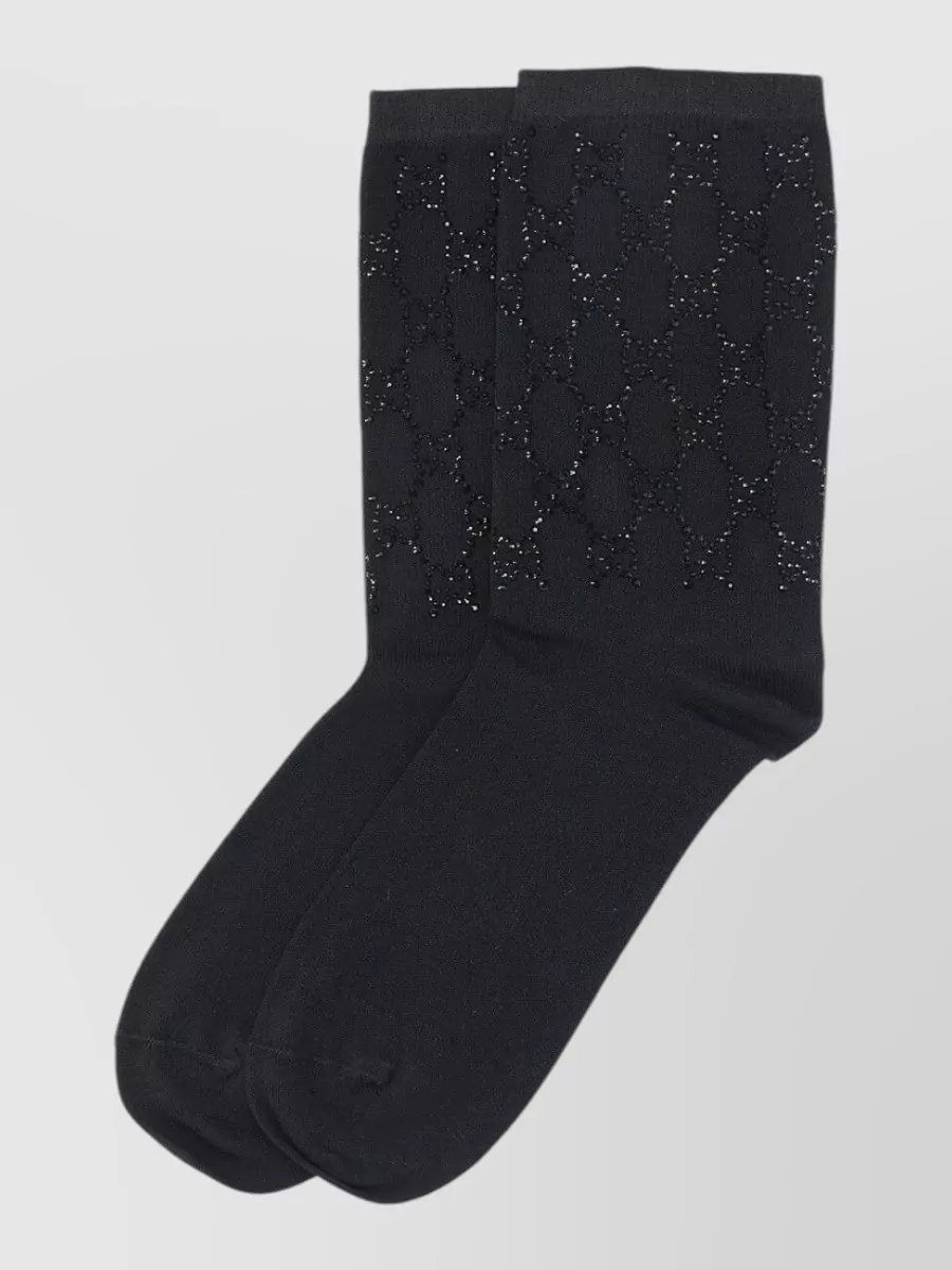Gucci glitter logo-print socks