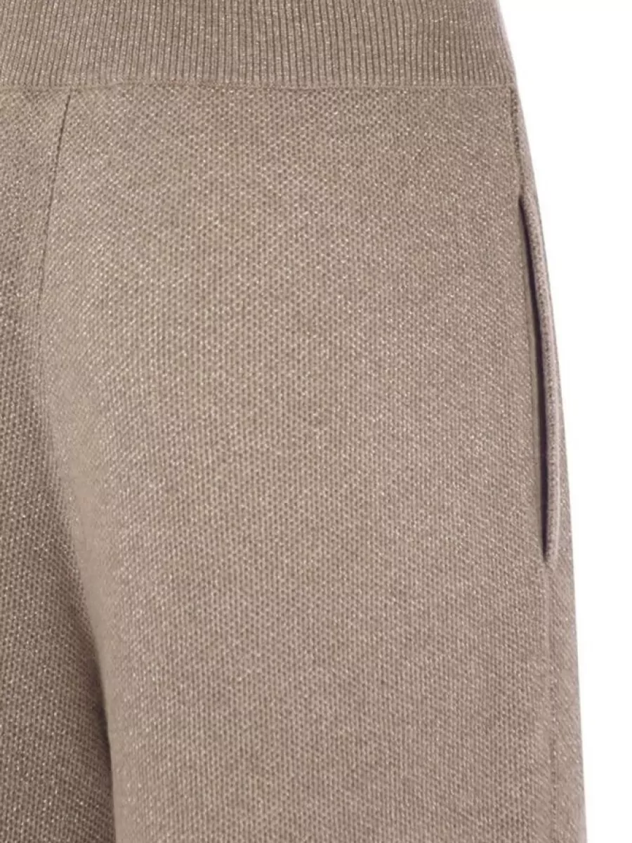 Brunello Cucinelli Ribbed Cashmere Straight-Leg Trousers