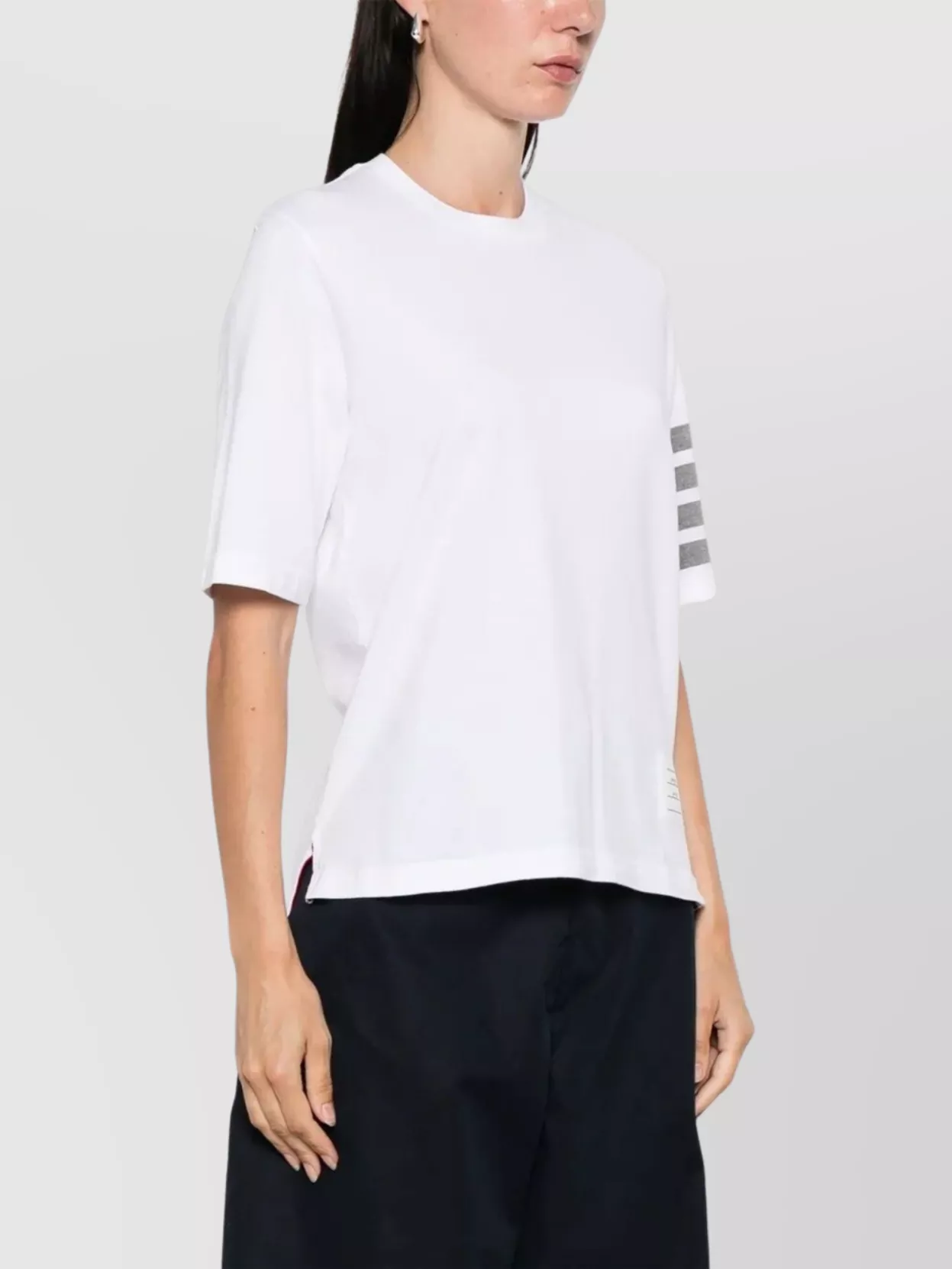 Thom Browne Striped Short-Sleeve Cotton T-Shirt