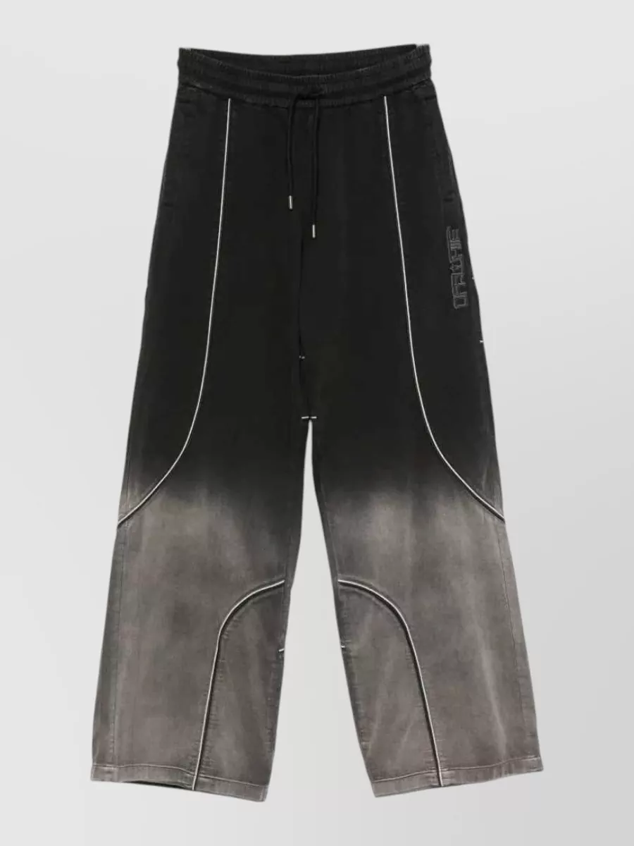 Off-White cotton wide-leg track pants