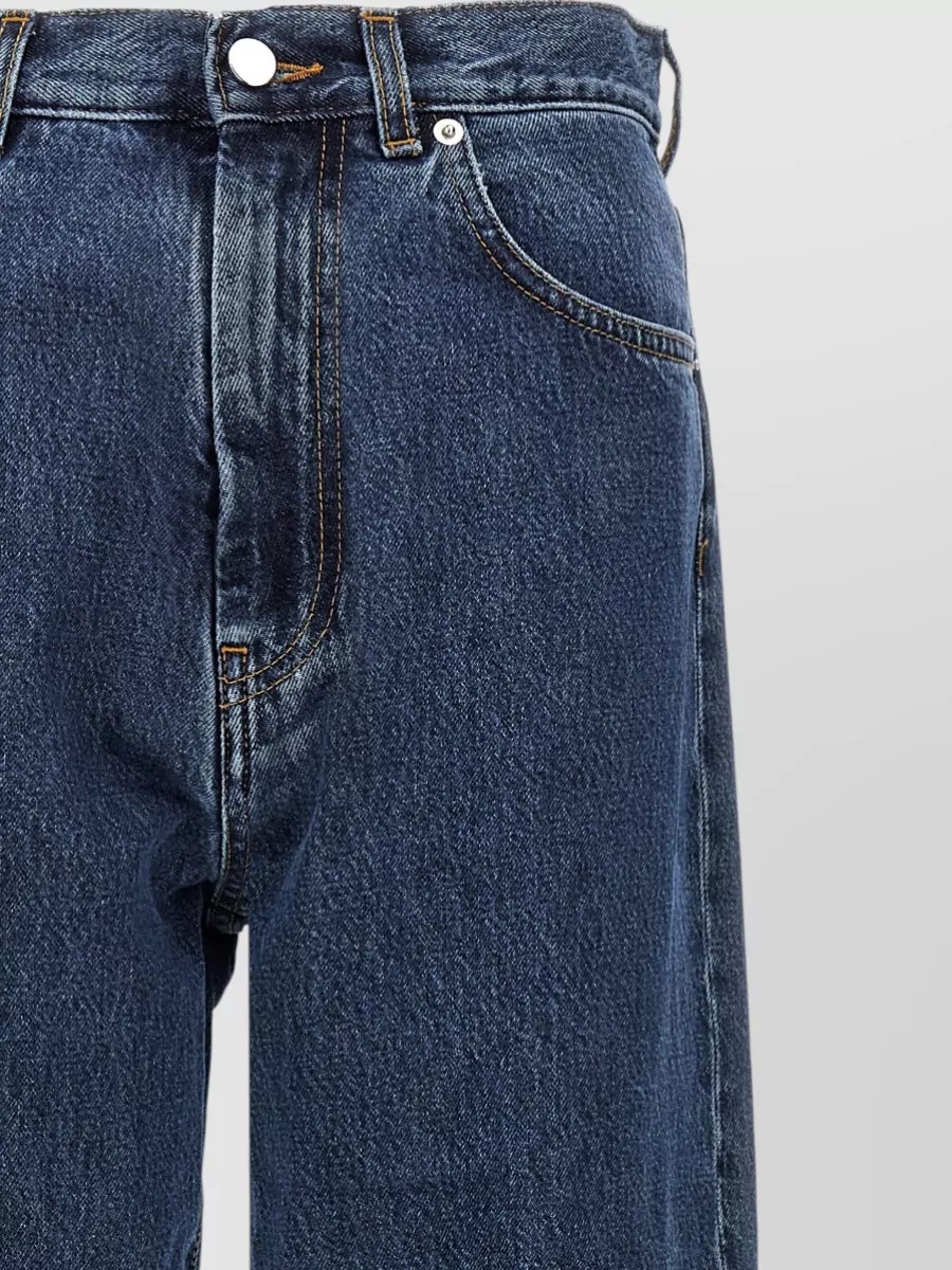 Loulou Studio Organic Cotton High-Rise Straight-Leg Jeans