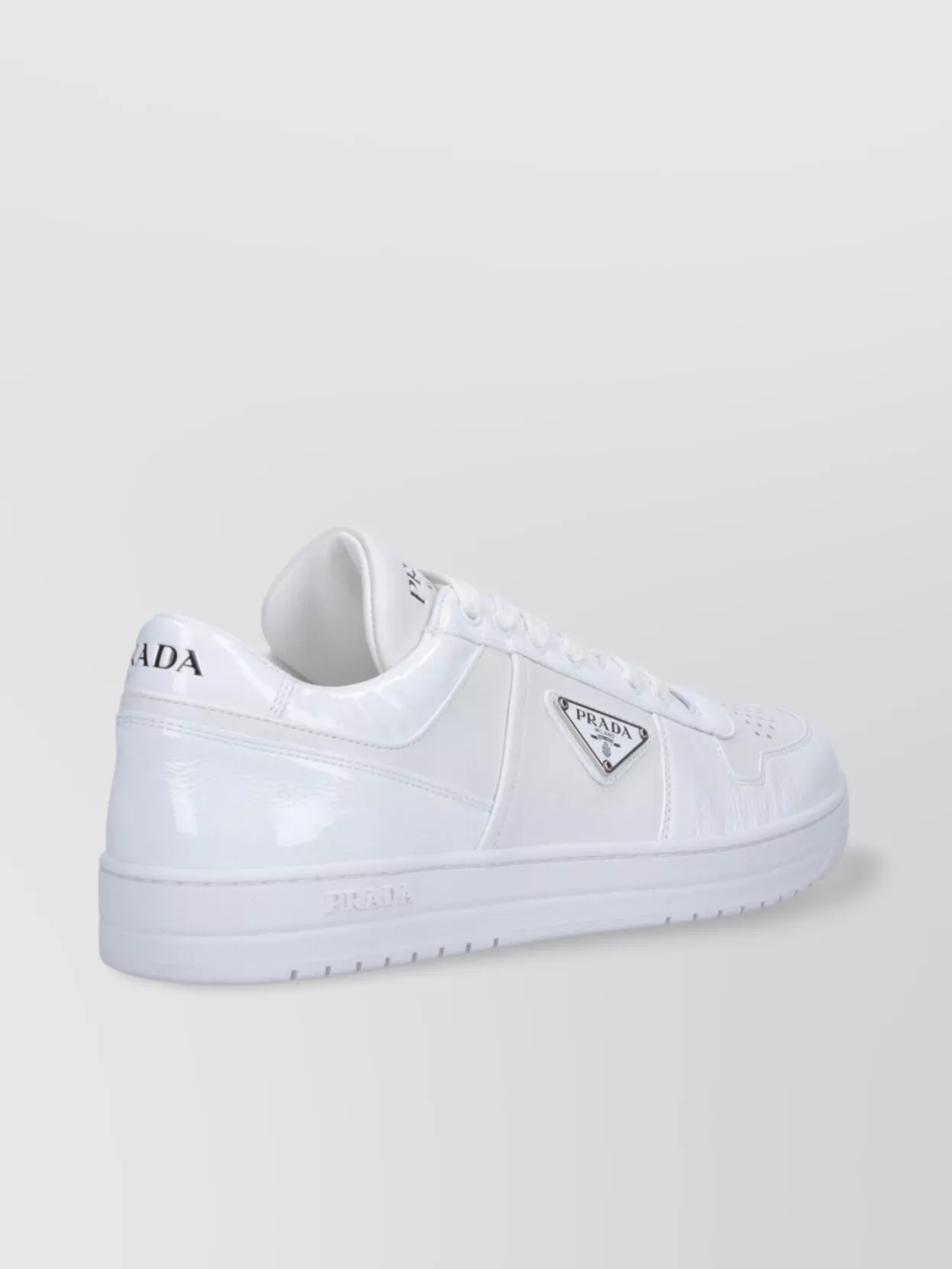 Prada Low Top Perforated Toe Sneakers