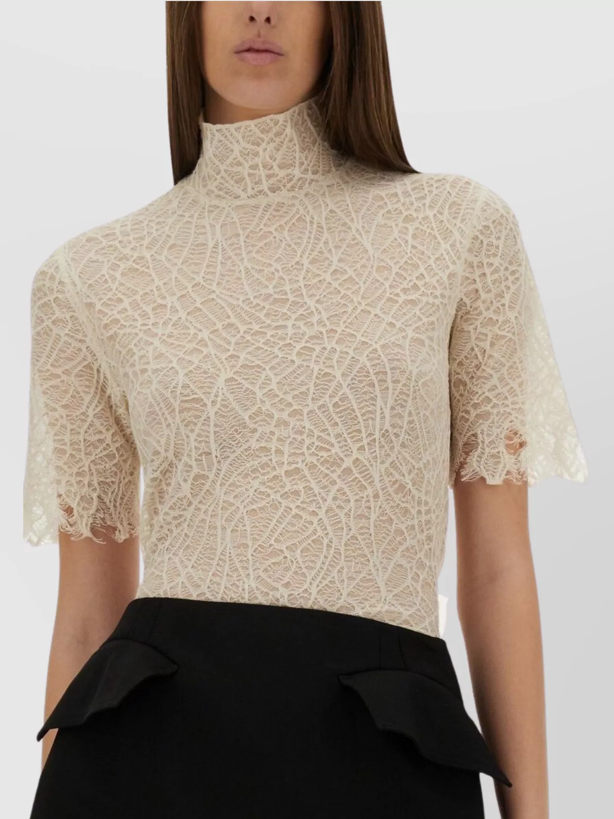 Alexander Mcqueen Lace Spider Web Top