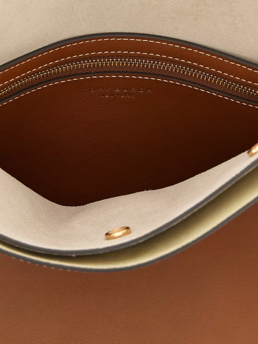 Tory Burch Lee Radziwill Small Leather Clutch Bag