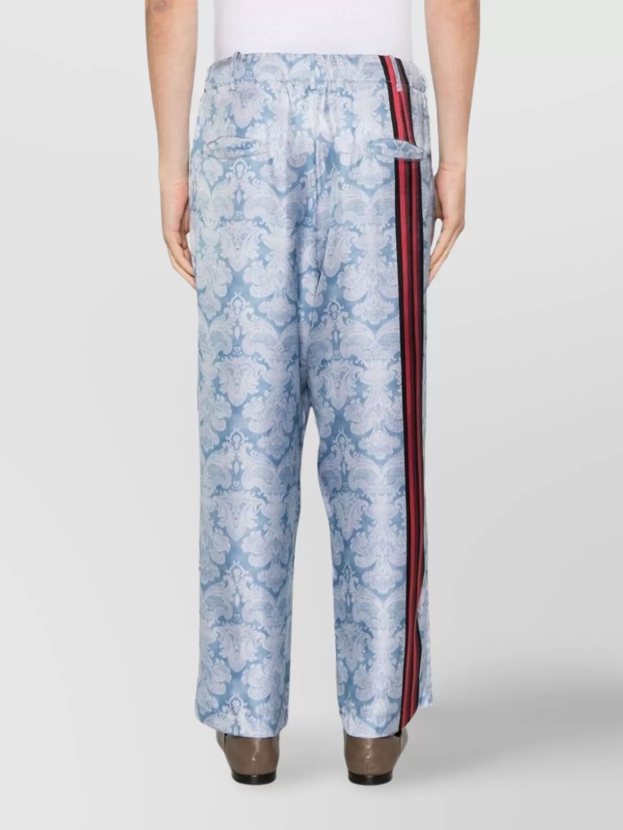 Pierre Louise Mascia Tailored Trousers With Side Stripe Detail In White