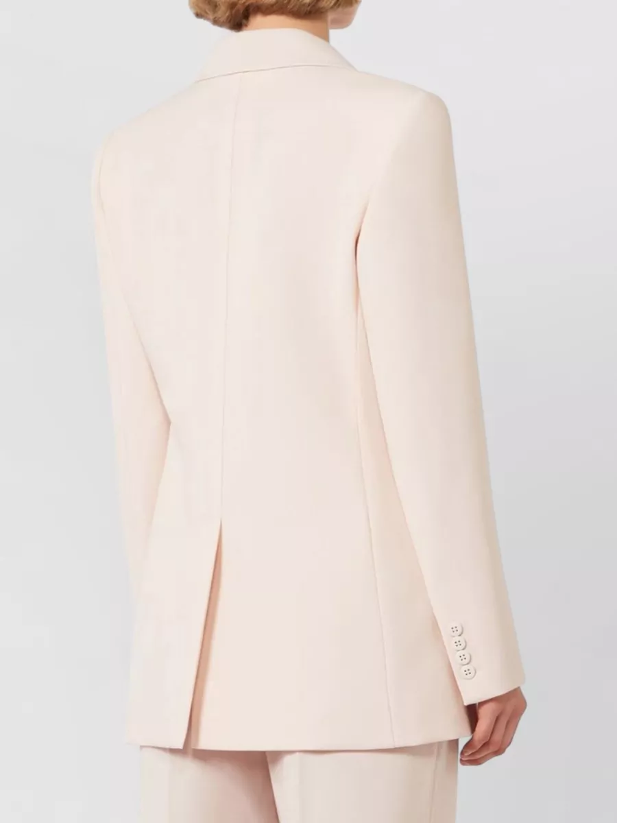 S Max Mara Double Breasted Tailored Jacket Notch Lapels
