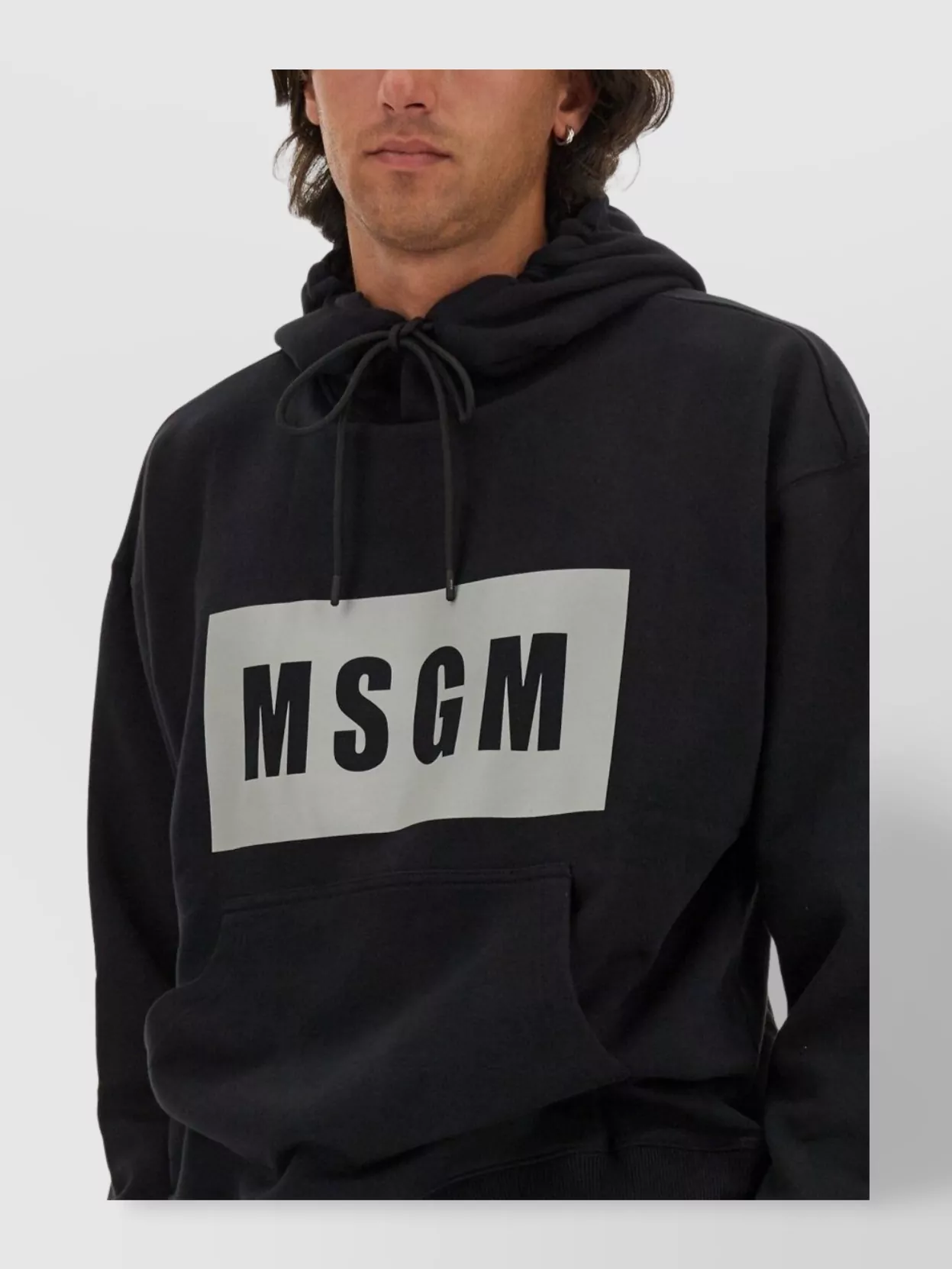 Msgm Logo Hooded Sweatshirt And Pocket