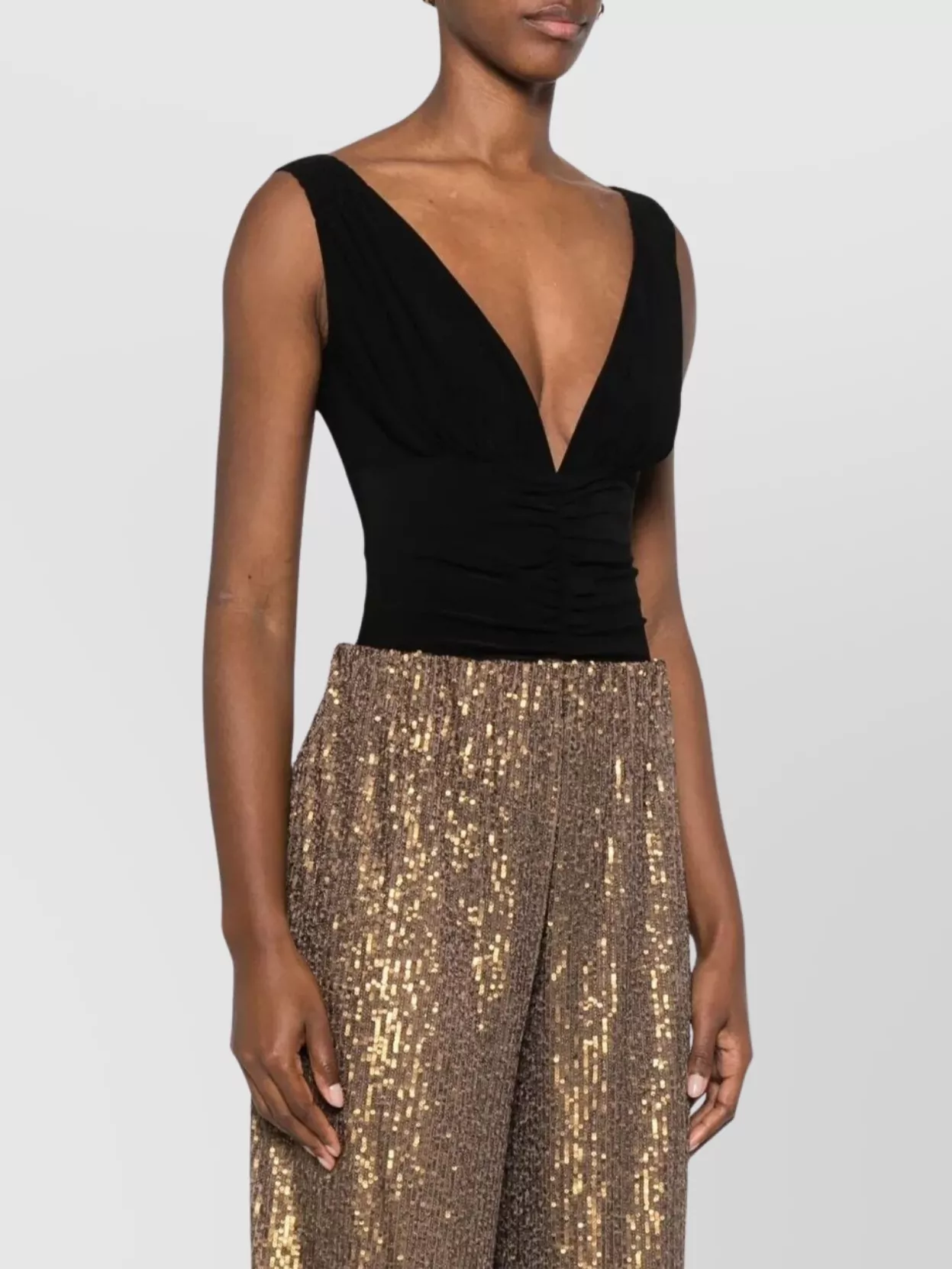 Shop Norma Kamali Tara Shirred Front Mio