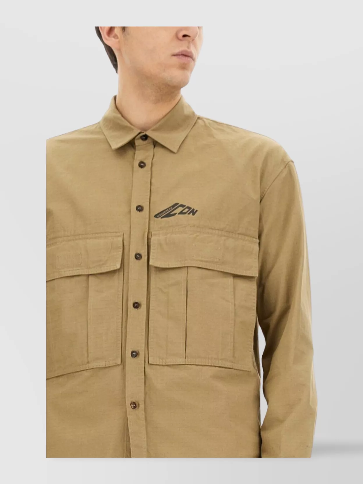 Dsquared2 Cropped Long Sleeve Shirt With Button-Down Collar