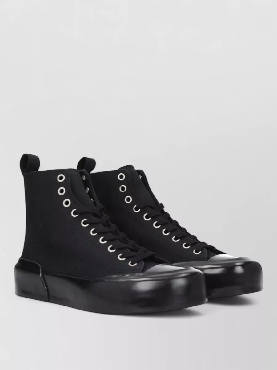Jil Sander Canvas High-Top Sneakers