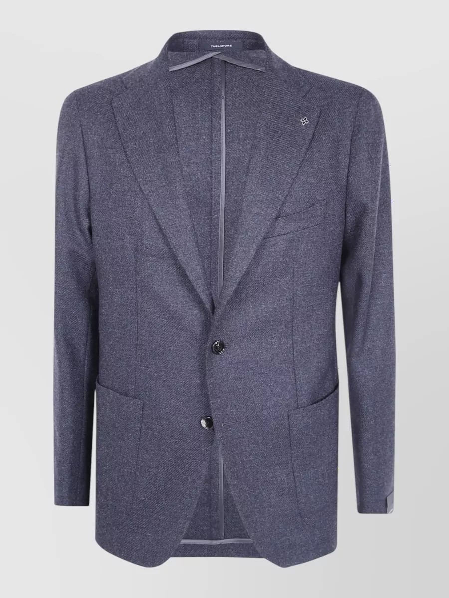 Tagliatore cashmere-blend single-breasted suit jacket